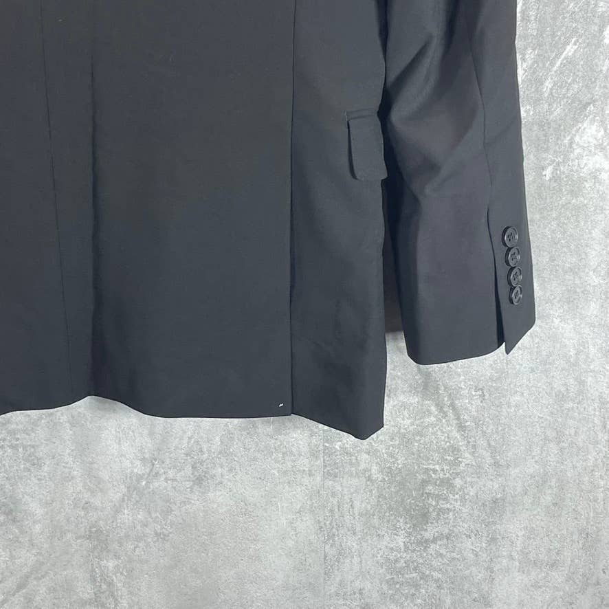 DKNY Men's Solid Black Short Modern-Fit Stretch Two-Button Suit Jacket SZ 36S