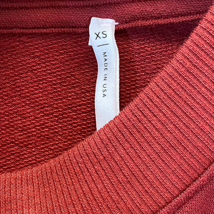 BLDWN Women's Red Crewneck Long Sleeve Pullover Sweater Mini Dress SZ XS