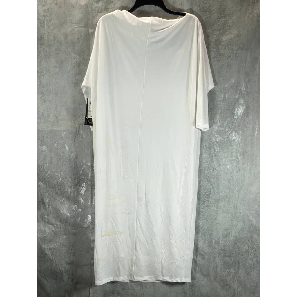 INC INTERNATIONAL Women's Washed White Convertible Knit A-Line Dress SZ XL