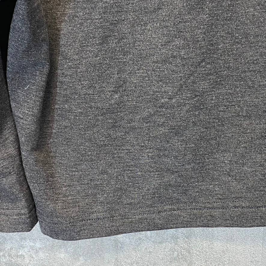 90 DEGREES By Reflex Men's Heather Charcoal Zip Pockets Drawstring Pull-On Shorts SZ L