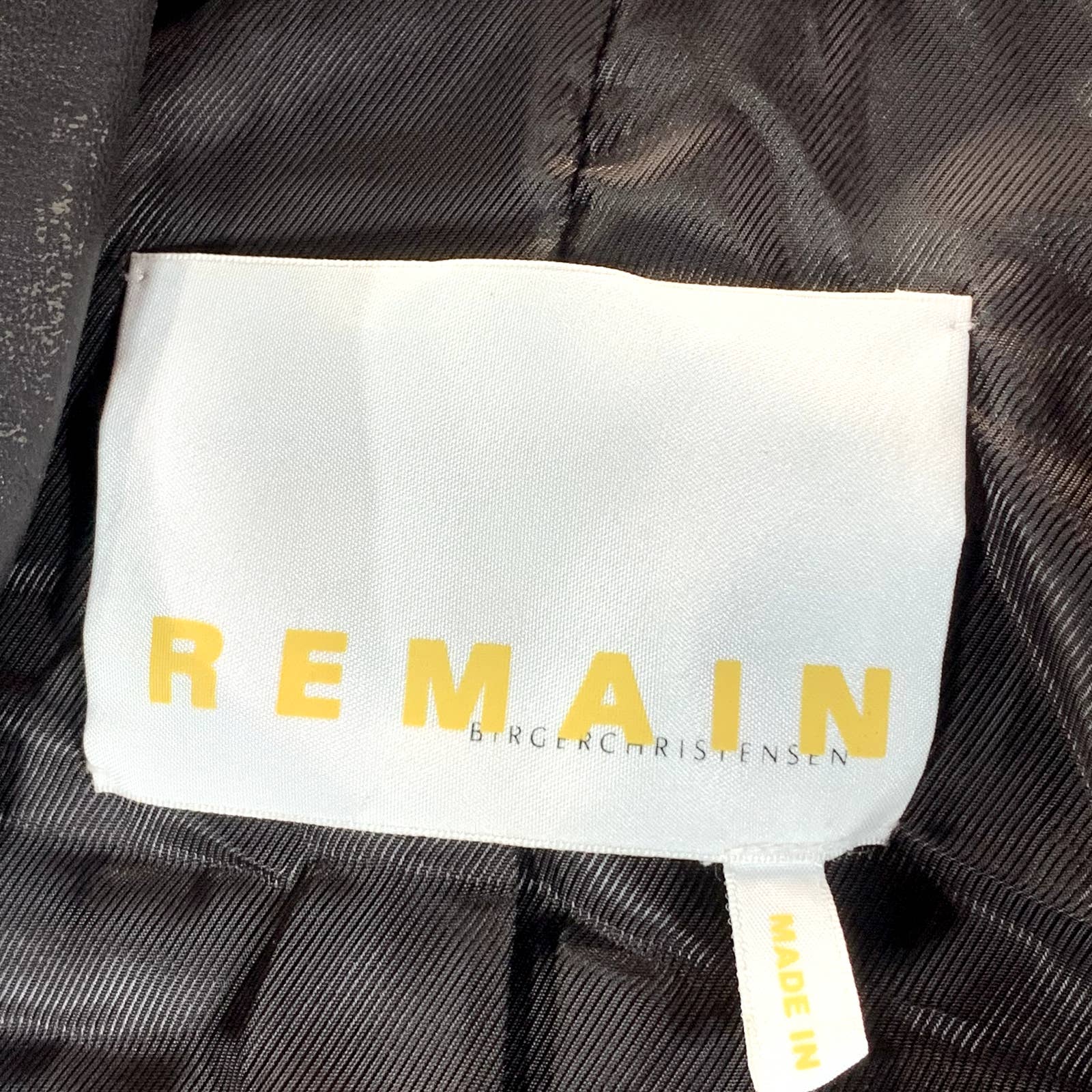 REMAIN BIRGER CHRISTENSEN Women's Mulch Leather Double-Breasted Blazer SZ US6