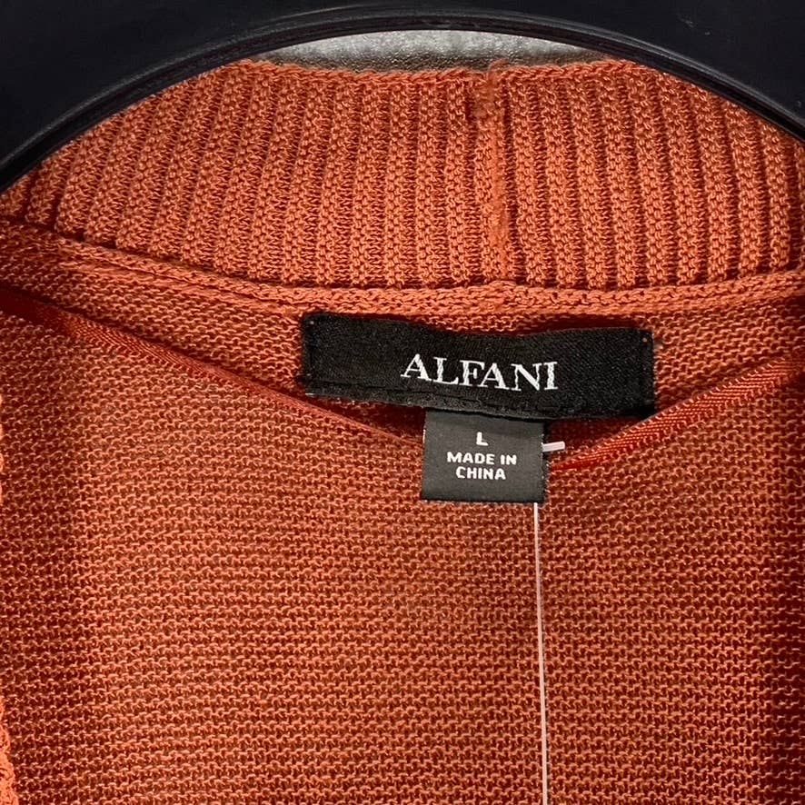 ALFANI Women's Cedar Chest V-Neck Lightweight Button-Front Cardigan SZ L