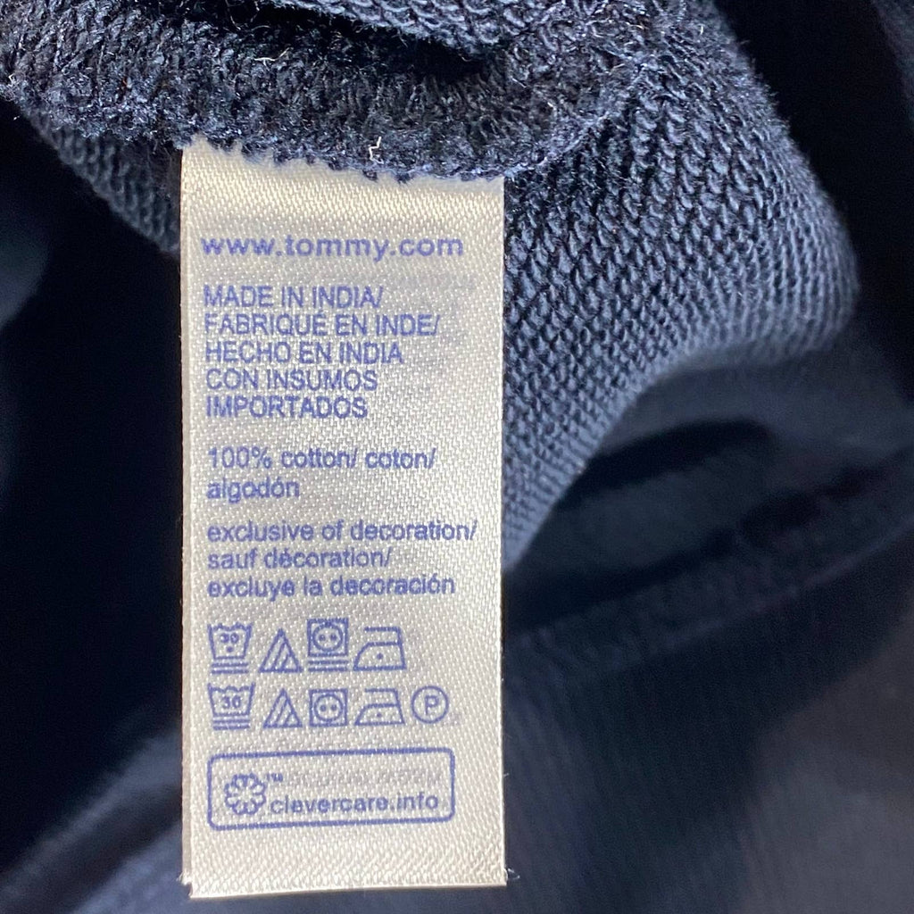 TOMMY HILFIGER Men's Navy Crewneck Slater Embroidered Logo Patch Sweatshirt SZ L