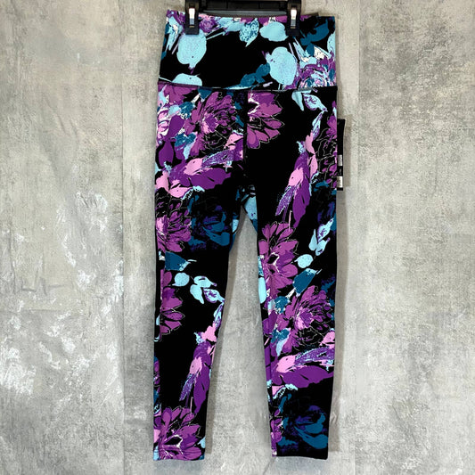 KAY UNGER Women's Blossom Bundle Black Printed High-Rise Pull-On Capri Leggings SZ S