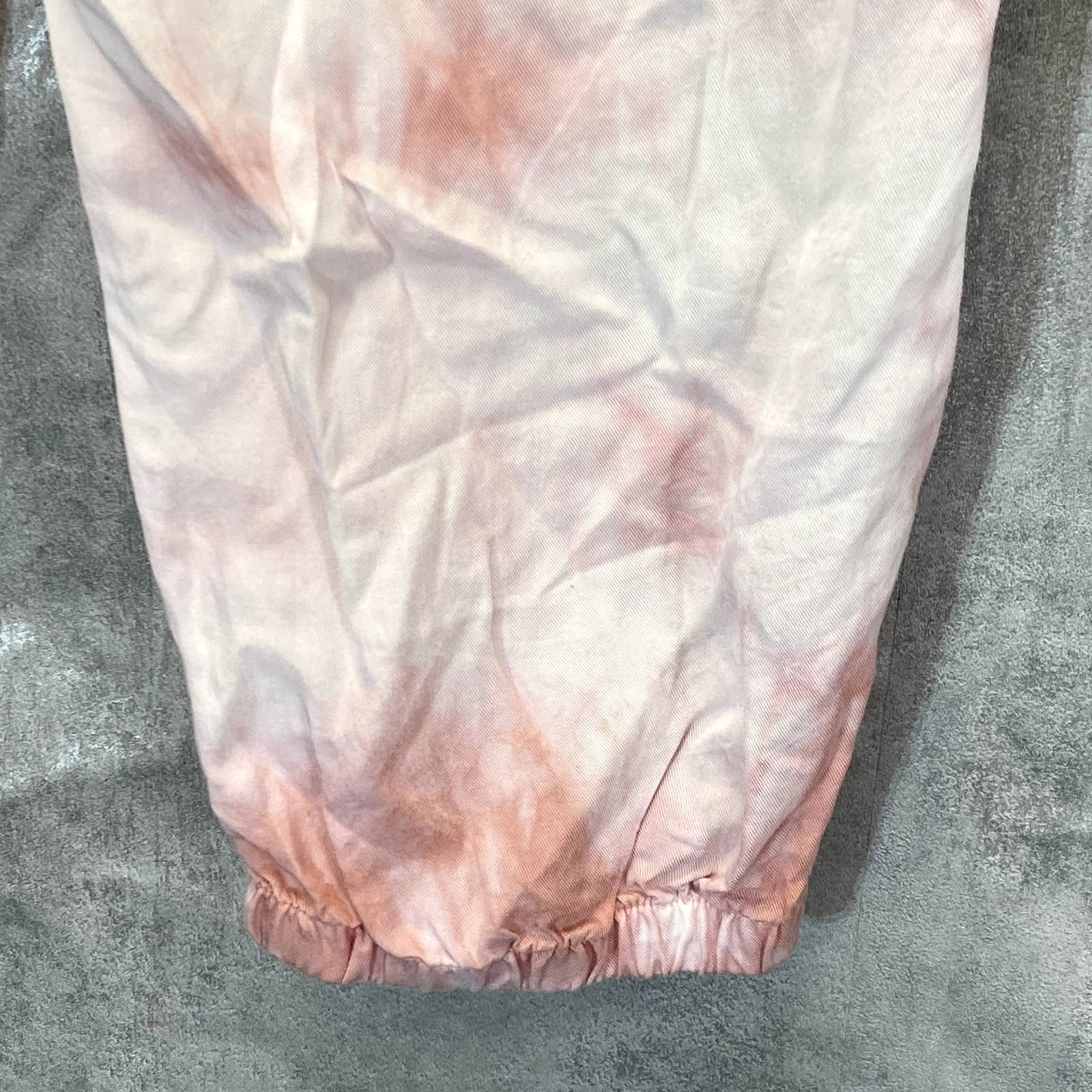 LOVE TREE Women's Pink Tie-Dye Drawstring High-Rise Tencel Pull-On Jogger Pants SZ L