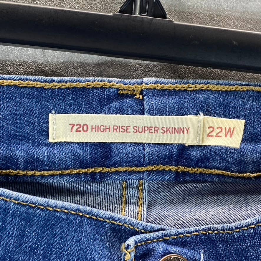 LEVI'S Women's Plus Medium Wash 720 High-Rise Super Skinny Denim Jeans SZ 22W