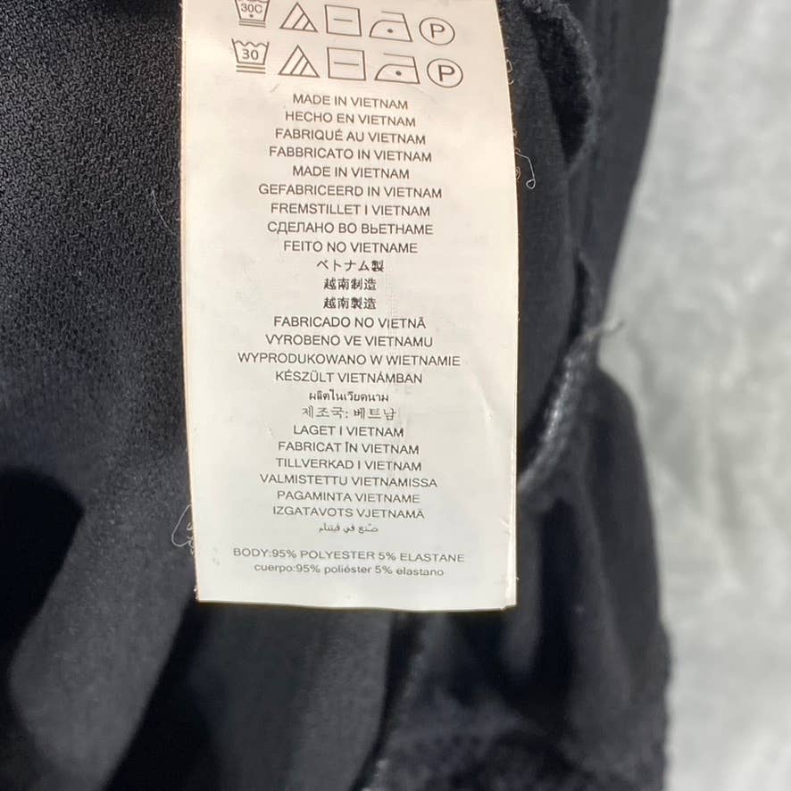 MICHAEL MICHAEL KORS Women's Deep Black Mixed-Mesh Short-Sleeve Mini Dress SZ M