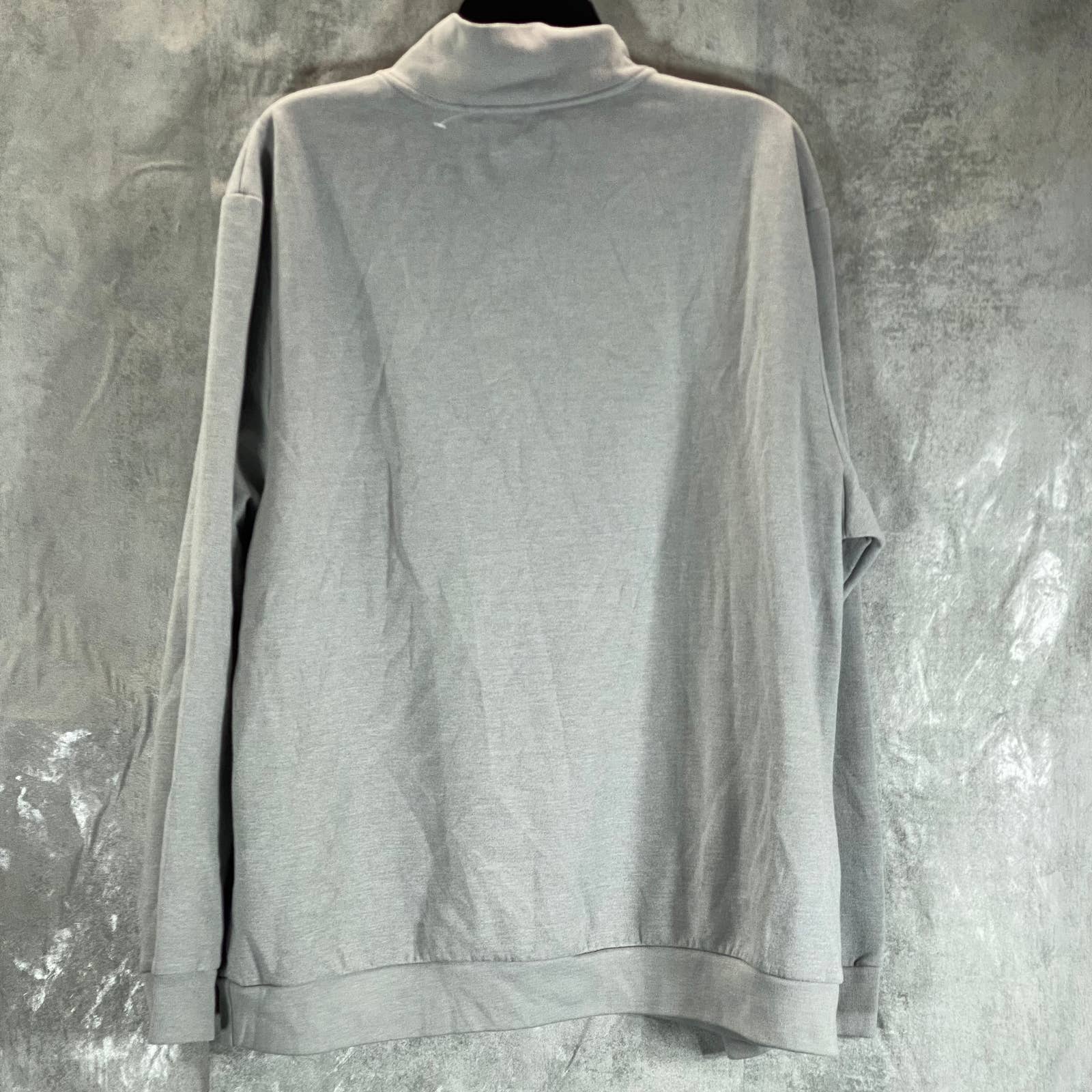 ALFANI Men's Casual Grey Heather Solid Quarter-Zip Pullover Sweater SZ XL