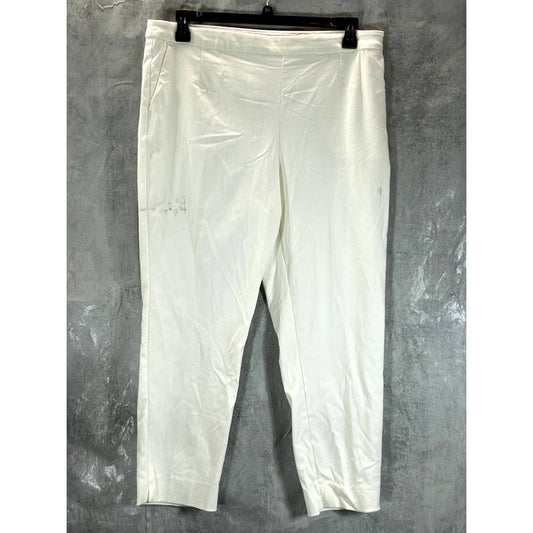 RILEY & RAE Women's White Pull-On Cropped Pants SZ 14