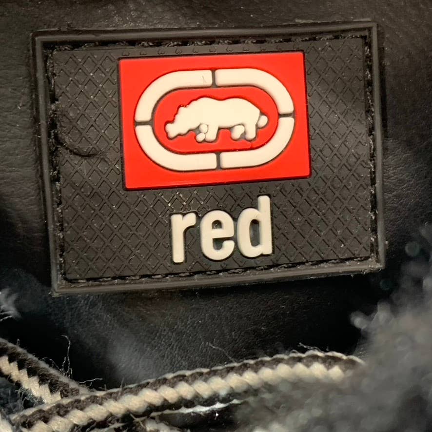 ECKO RED Women's Black Nomi Faux-Fur Lace-Up Platform Boots SZ 7