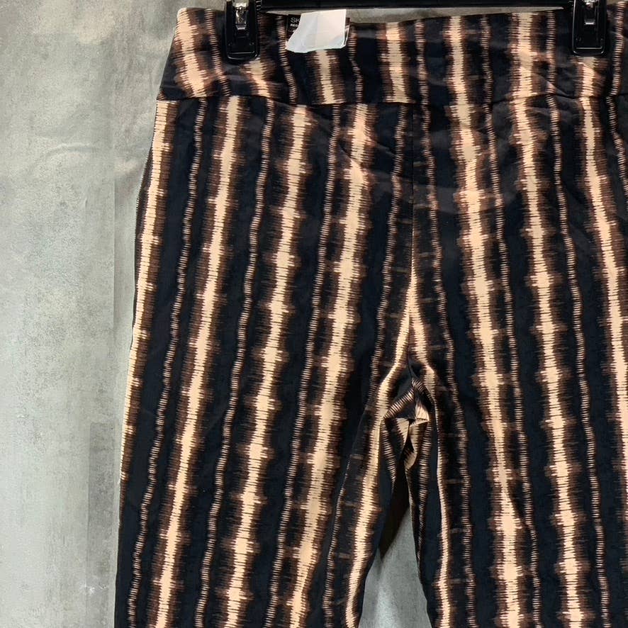INC INTERNATIONAL CONCEPTS Women's Noir Stripe Printed Skinny Crop Pants SZ 4