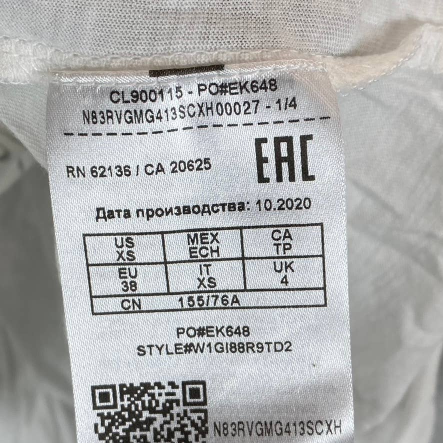 GUESS Women's Pure White Earth Graphic Crewneck Short-Sleeve T-Shirt SZ XS