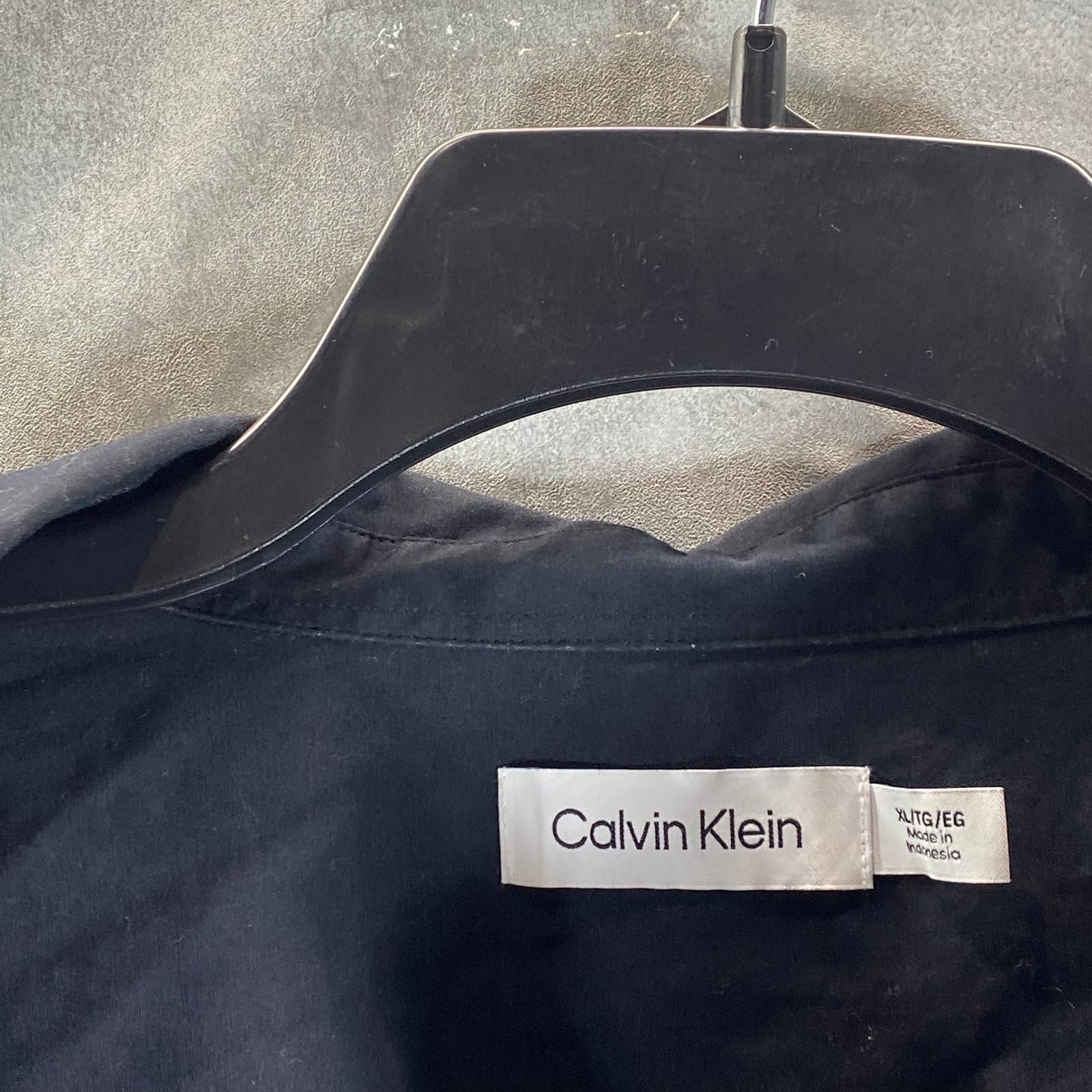 CALVIN KLIEN Men's Black Beauty Solid Patch Pocket Button-Down Easy Shirt SZ XL