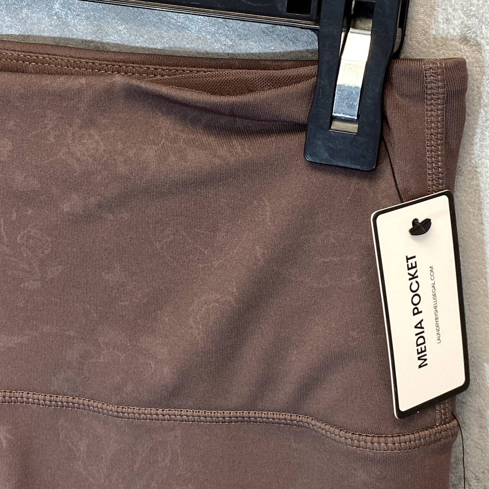 LAUNDRY By Shelli Segal Taupe Printed High-Waist Stretch Active Leggings SZ M