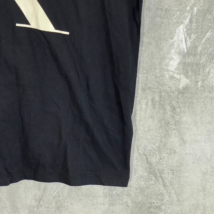 CALVIN KLEIN Men's Black Beauty Monogram Logo Graphic Crewneck T-Shirt SZ M