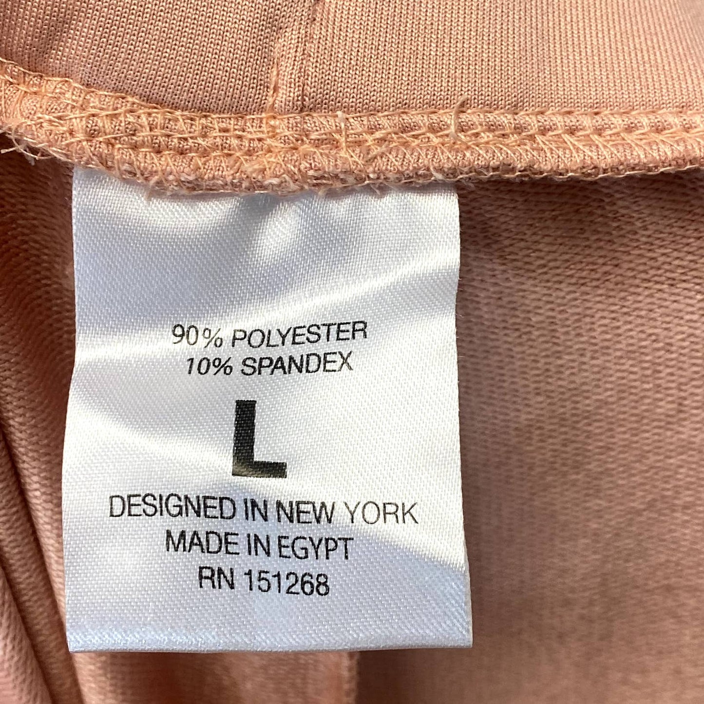 KAY UNGER Women's Peach Tie Hem Drawstring Pull-On Jogger Pants SZ L