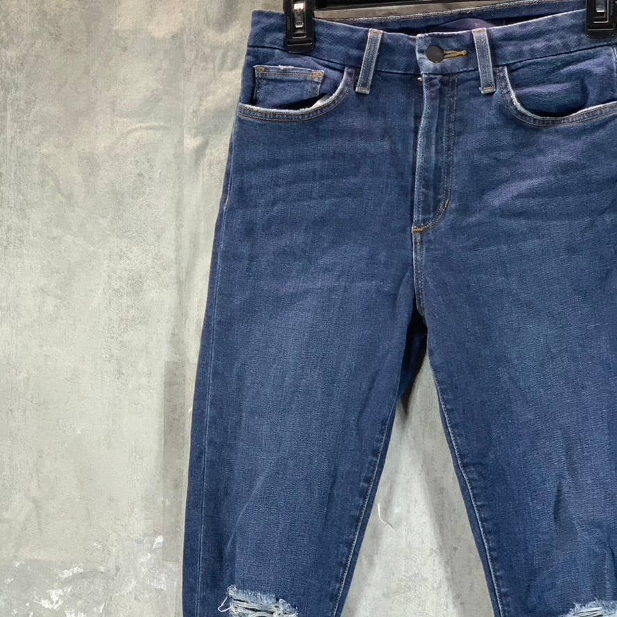 JOES JEANS Women's Boketto High-Rise Destructed Raw-Hem Cropped Skinny Jeans