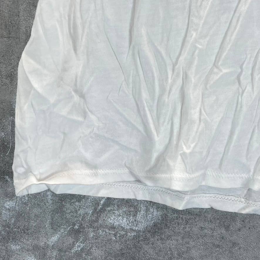 GUESS Women's Pure White Earth Graphic Crewneck Short-Sleeve T-Shirt SZ XS