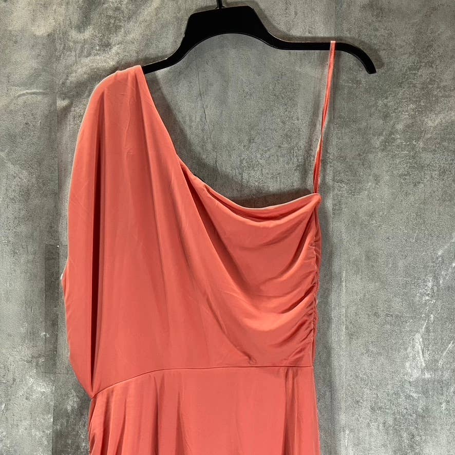 INC INTERNATIONAL Women's French Peach One-Shoulder Asymmetrical Dress SZ XL