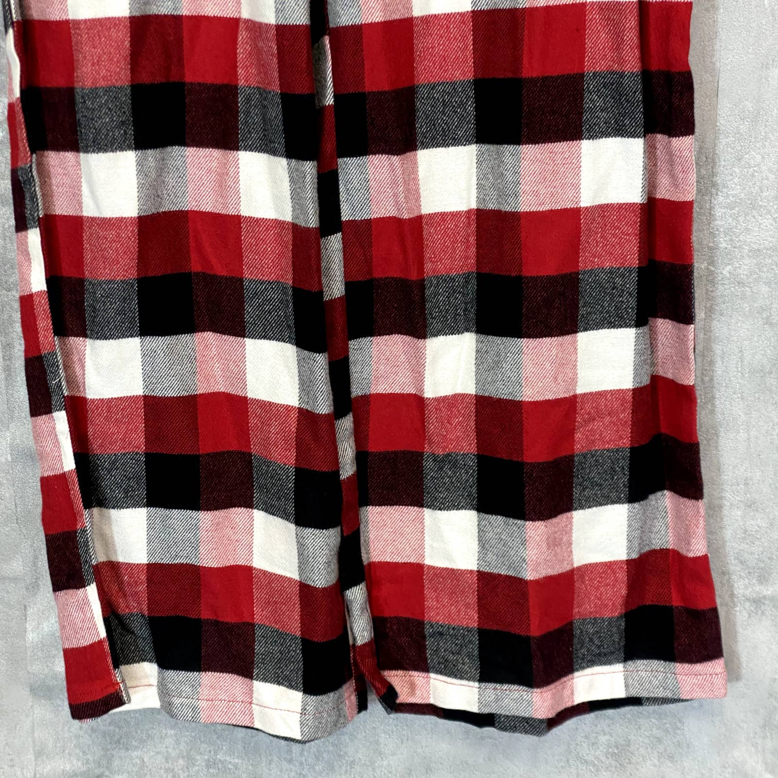 NORDSTROM Women's Red Chili August Check 2-Piece Button-Front Pull-on Pajama Set SZ S