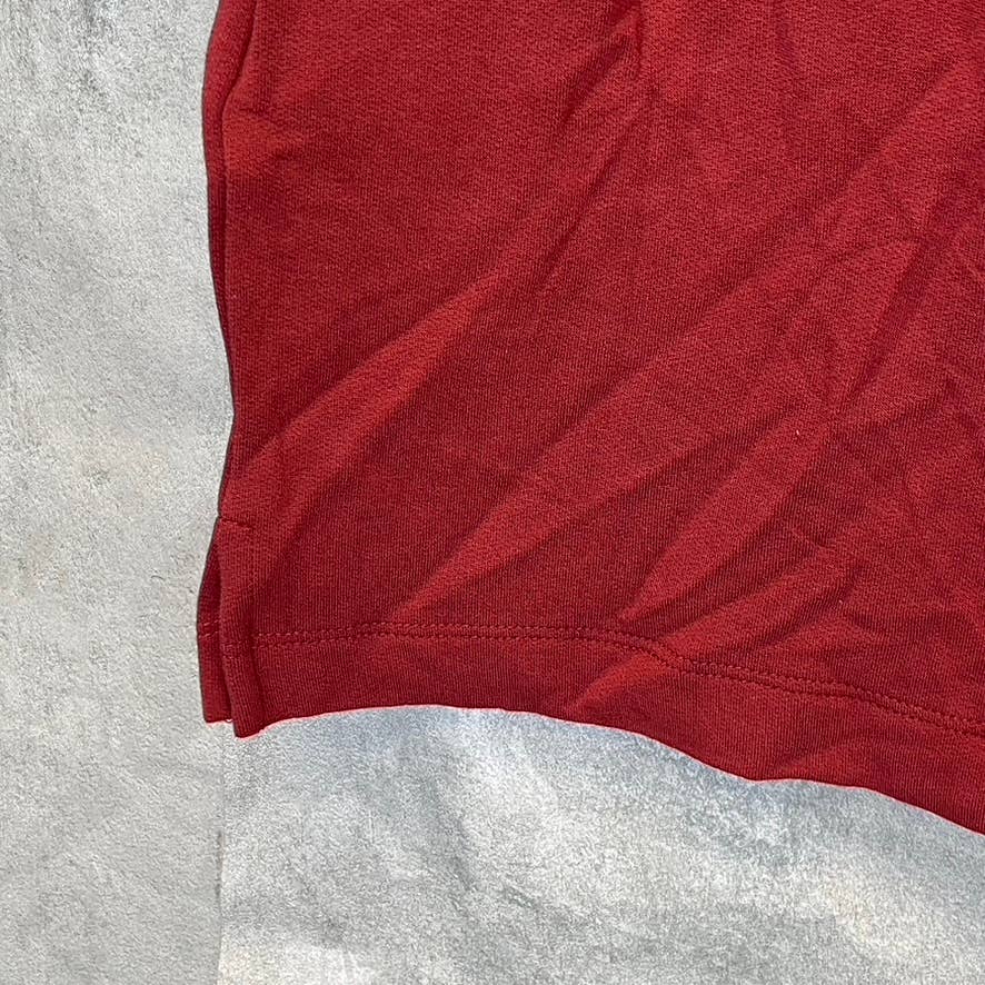 BLDWN Women's Red Crewneck Long Sleeve Pullover Sweater Mini Dress SZ XS