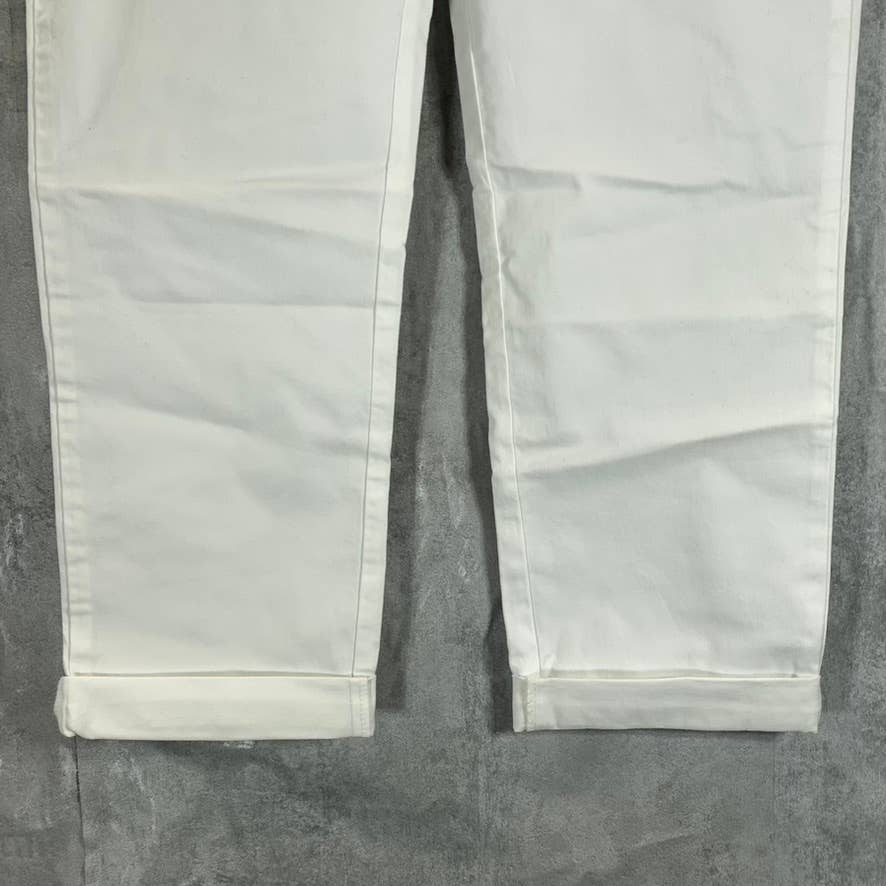 TOMMY HIFIGER Women's Bright White Hampton Cuffed Chino Straight-Leg Pants SZ 10