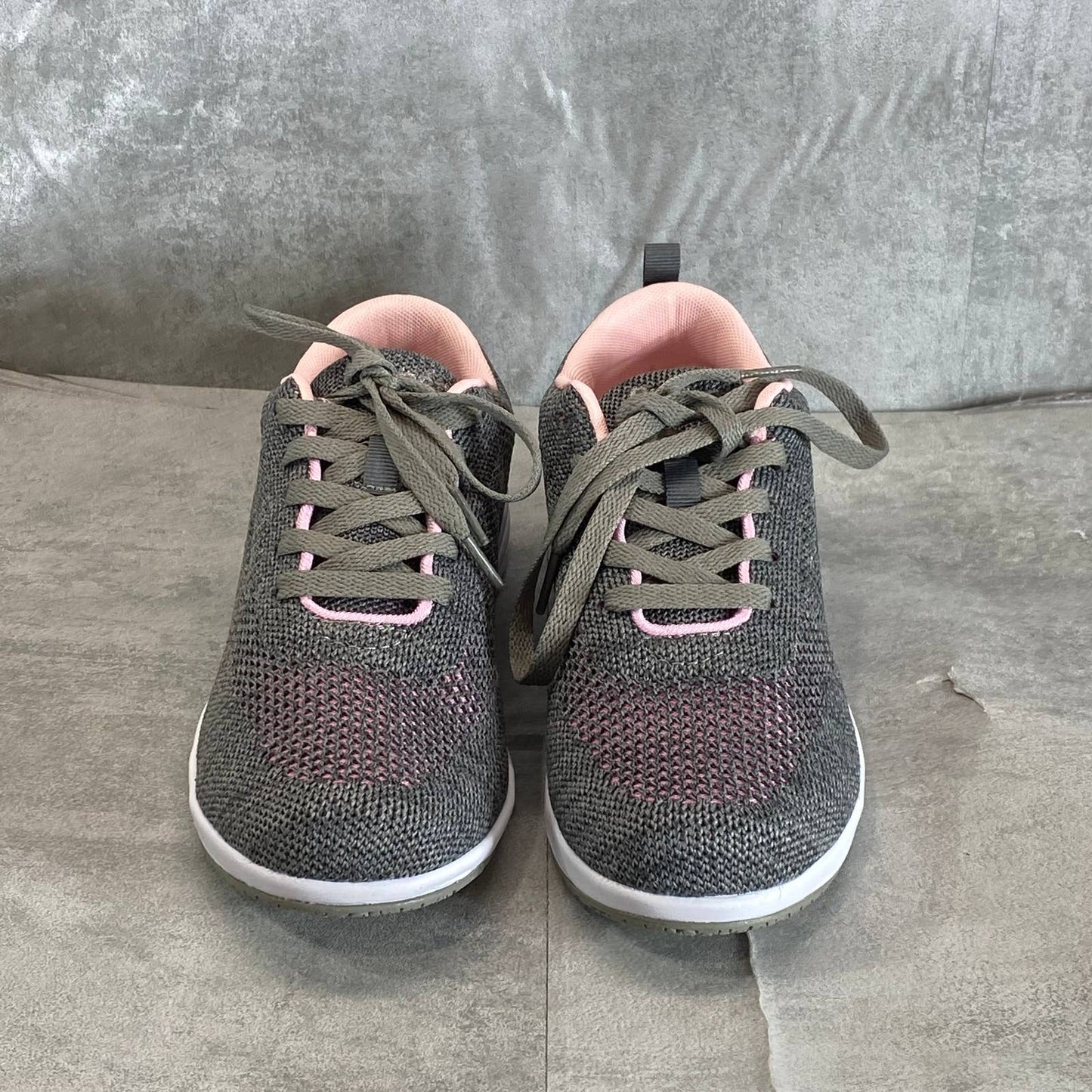 PROPET Women's Gray/Pink Washable Walker Evolution Lace-Up Sneakers SZ 9