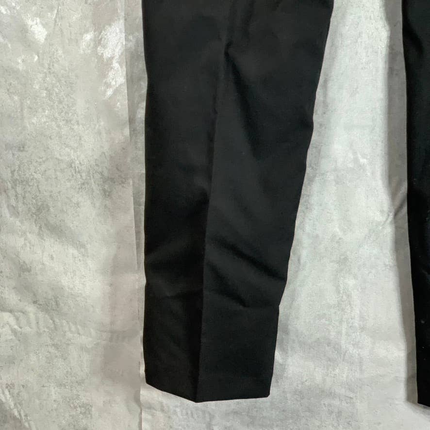 MICHAEL KORS Men's Black Solid Classic-Fit Stretch Flat Front Pants SZ 31X30