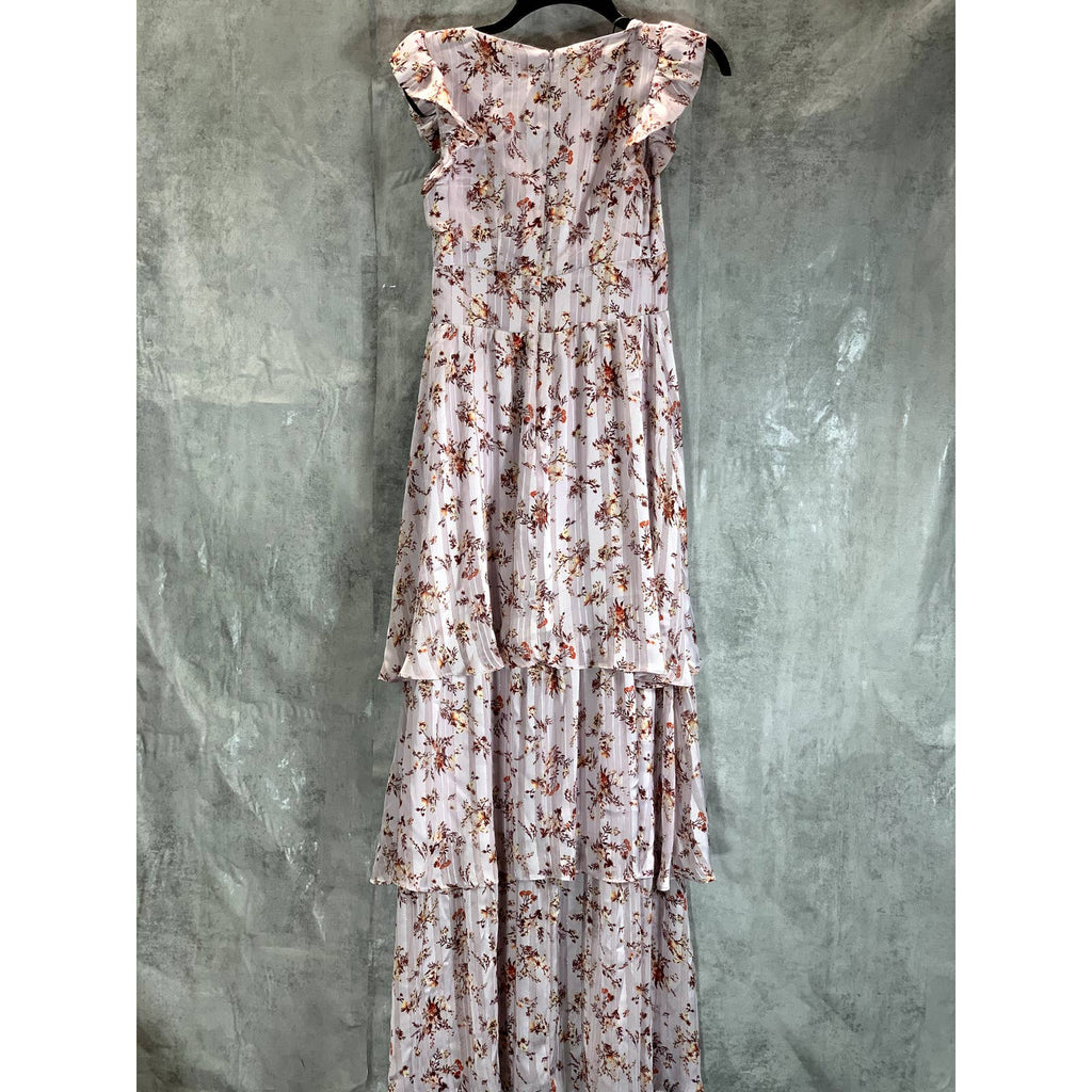 RACHEL RACHEL ROY Women's Ivory Floral Elaine Tiered V-Neck Maxi Dress SZ 2