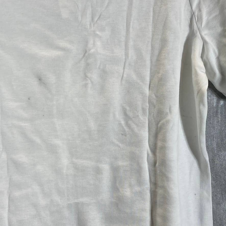 CHARTER CLUB Women's Bright White Boatneck Short-Sleeve Top SZ L