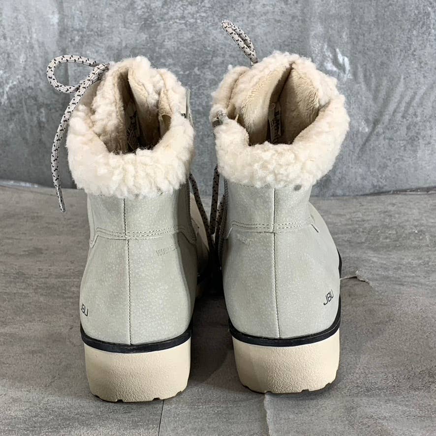 JBU By JAMBU Women's Stone White Blue Creek Memory Foam Lace-Up Ankle Boot SZ6.5