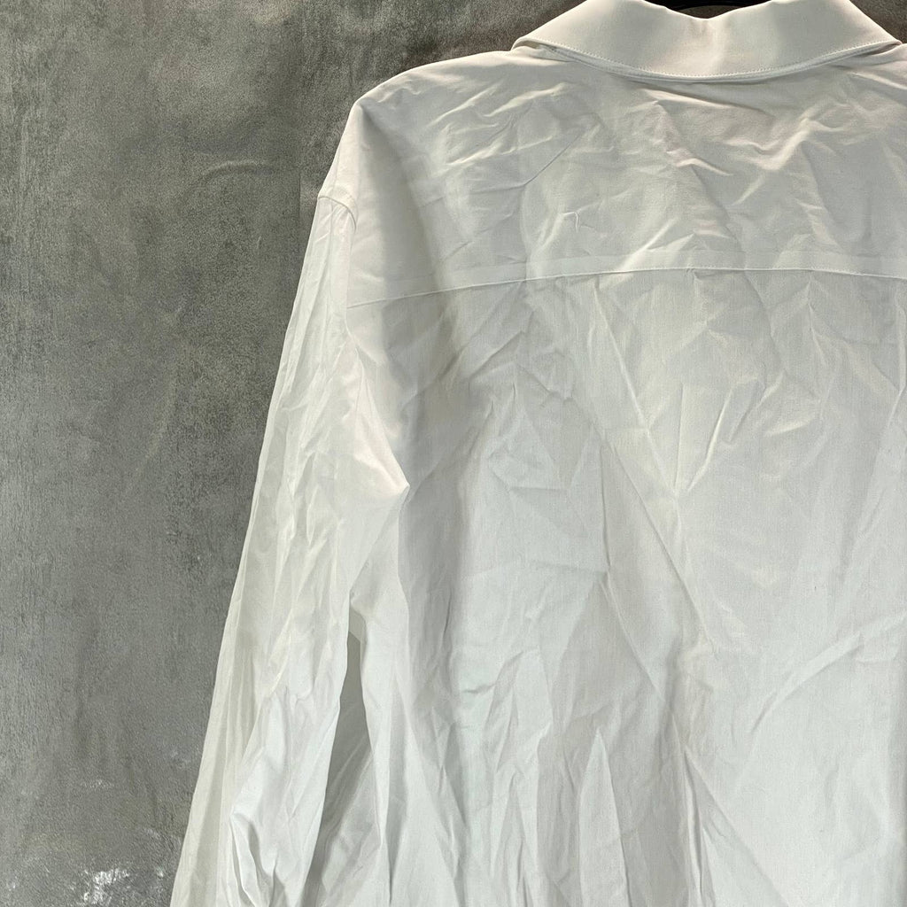 ALFANI Men's White Slim-Fit 2-Way Stretch Button-Up Long-Sleeve Dress Shirt SZXL