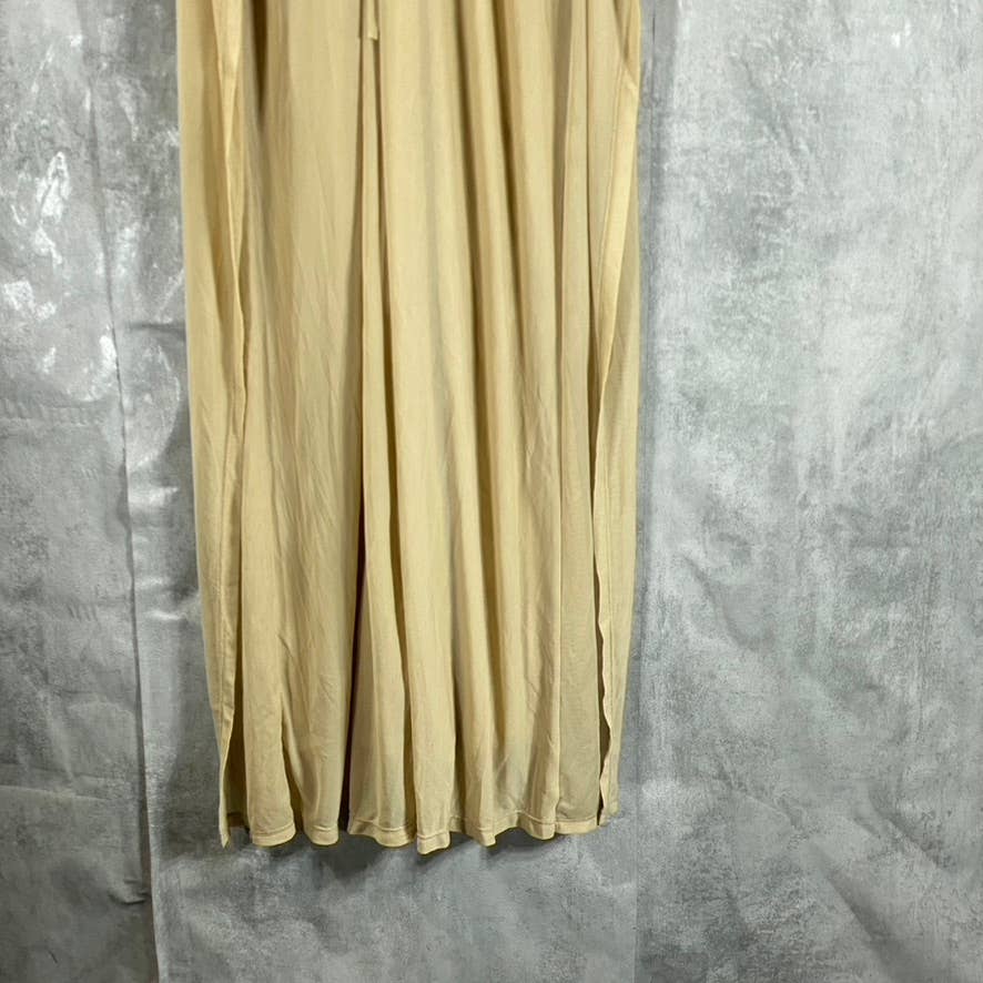 BAR III Nicole Williams Women's Beige/Khaki English Halter Jumpsuit SZ XS