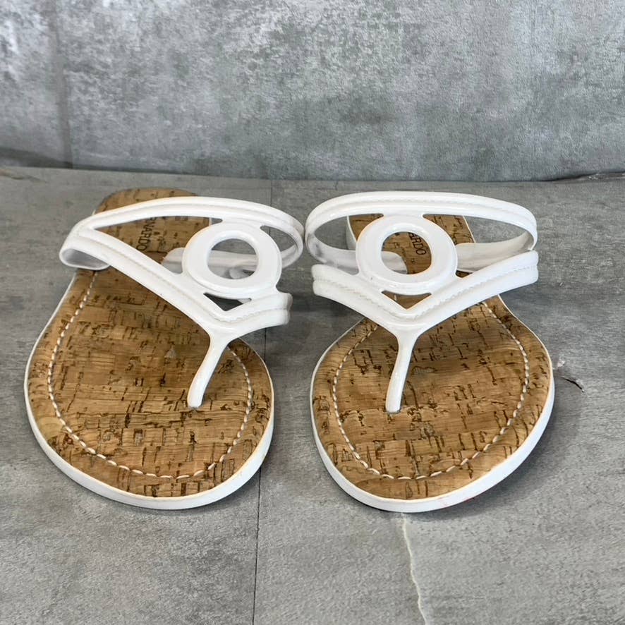 BERNARDO Women's White Tania Jelly Thong Flip-Flop Sandals SZ 9