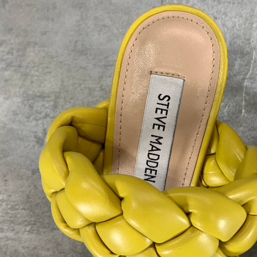 STEVE MADDEN Women's Citron Kenley Braided Square-Toe Stiletto Sandals SZ 6.5