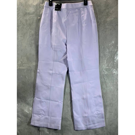 ALFANI Women's Lightest Lilac Modern Lounge High-Rise Seamed Wide-Leg Pants SZ 8