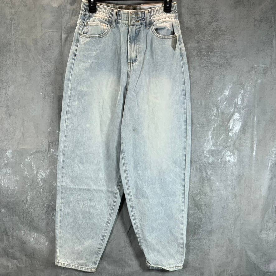 AND NOW THIS Women's Rayden The Curved Barell Ultra High-Rise Tapered-Leg Denim