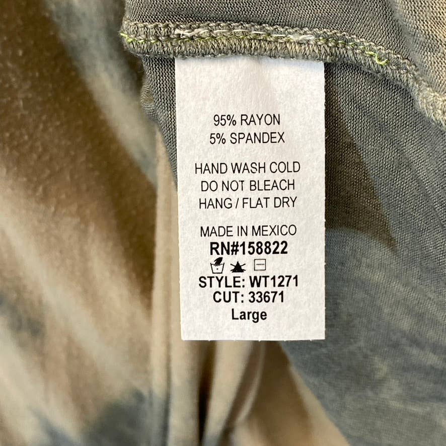 WST CST Women's Taupe Tie-Dye Crewneck Short Sleeve T-Shirt SZ L