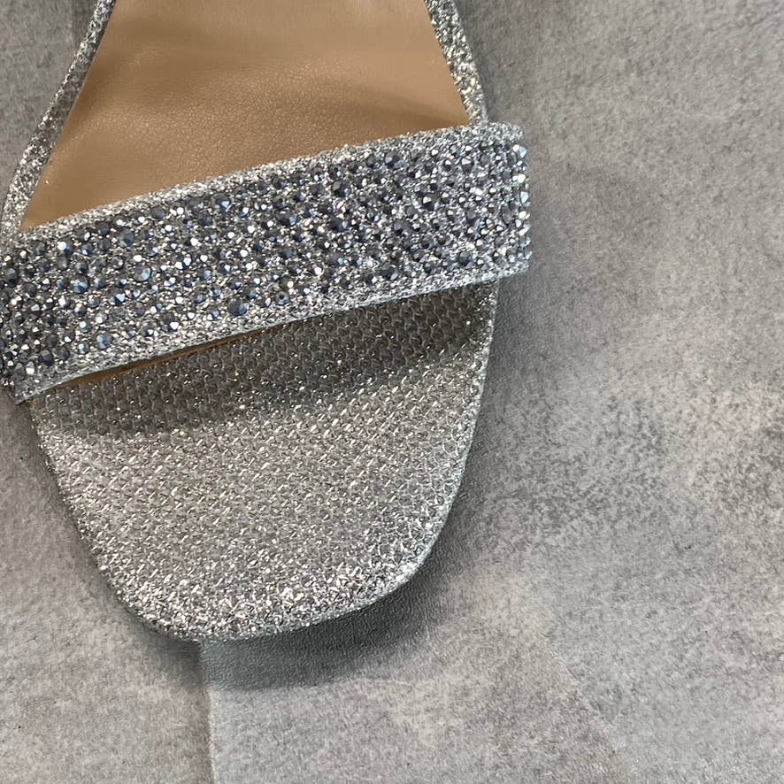INC INTERNATIONAL CONCEPTS Women's Silver Bling Lexini Two-Piece Sandals SZ 7