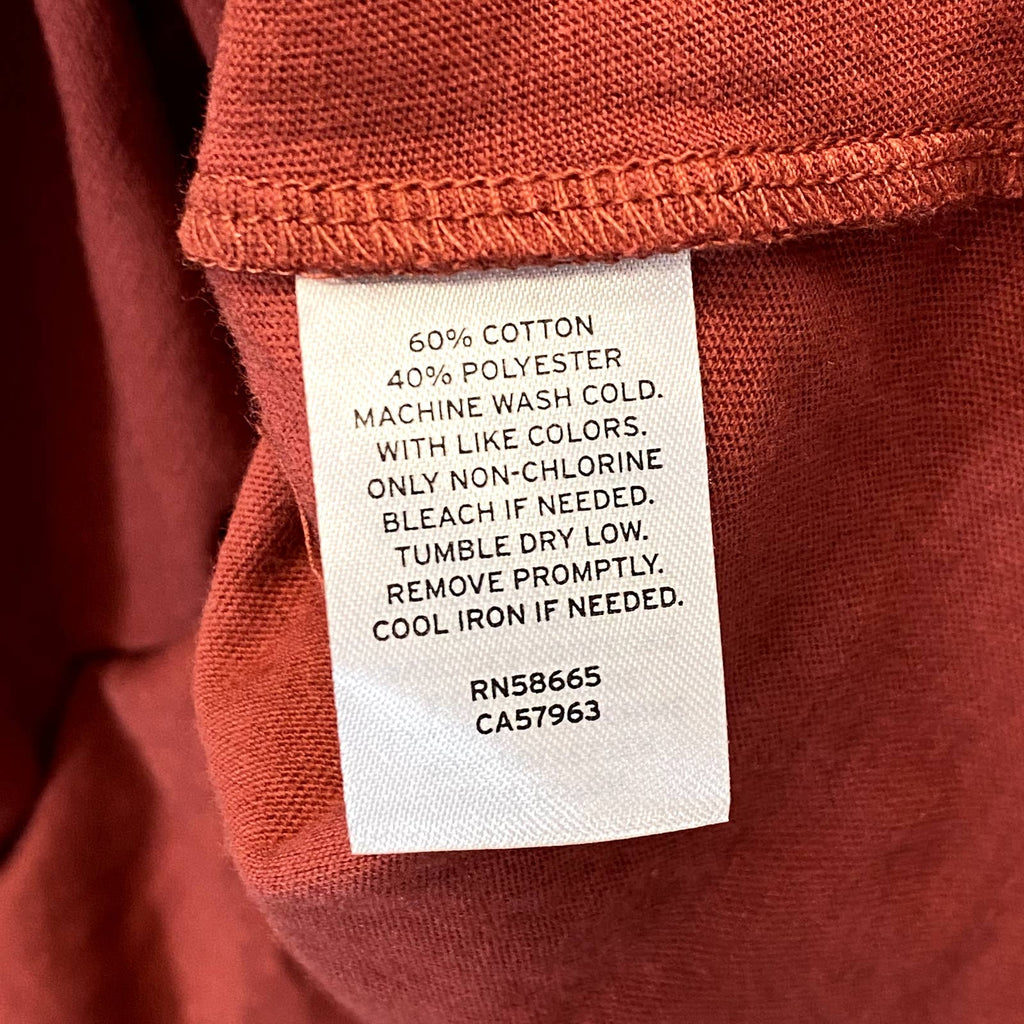 BP. Women's Red Rosewood All Day Scoopneck Short Sleeve Round Hem T-Shirt SZ S