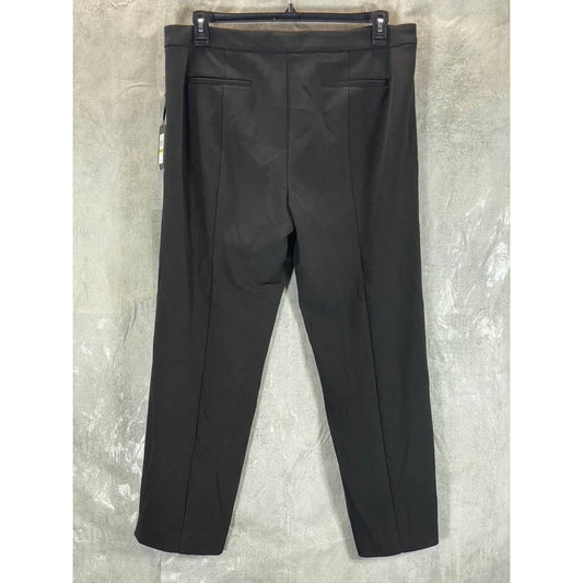 DKNY Women's Black Solid Essential Slim-Leg Cropped Dress Pants SZ 14