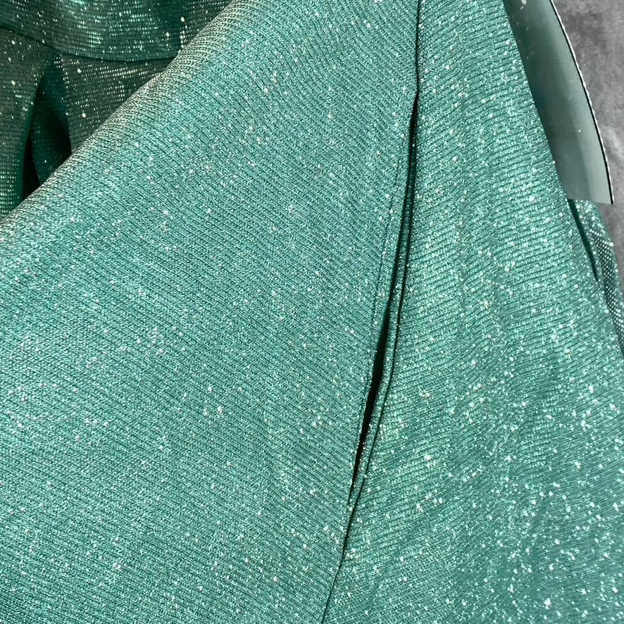 B. DARLIN Juniors' Mint Glitter Knit Sweetheart Neckline Pocketed Dress SZ 9/10