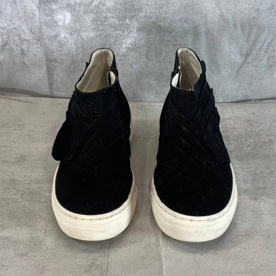 VALENTINA RANGONI Women's Black Serafina High-Top Slip-On Sneakers SZ 6.5