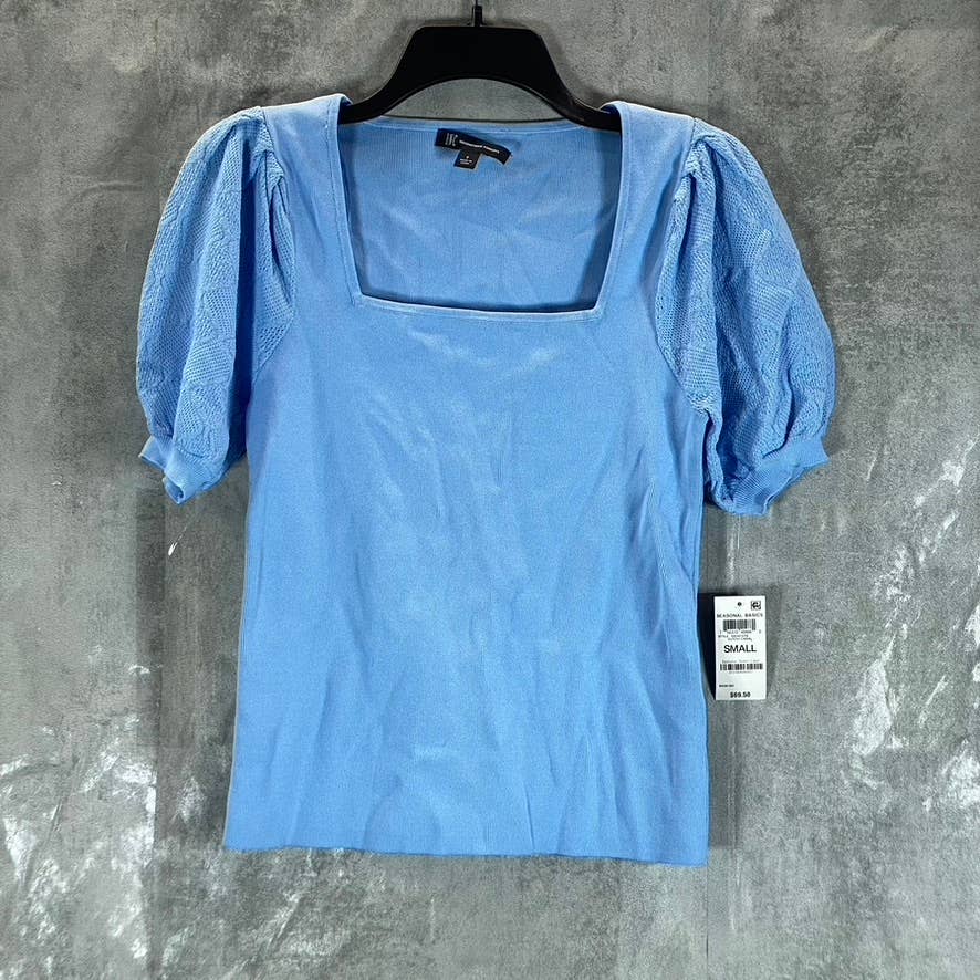 INC INTERNATIONAL CONCEPTS Women's Dutch Canal Square-Neck Pointelle Top SZ S