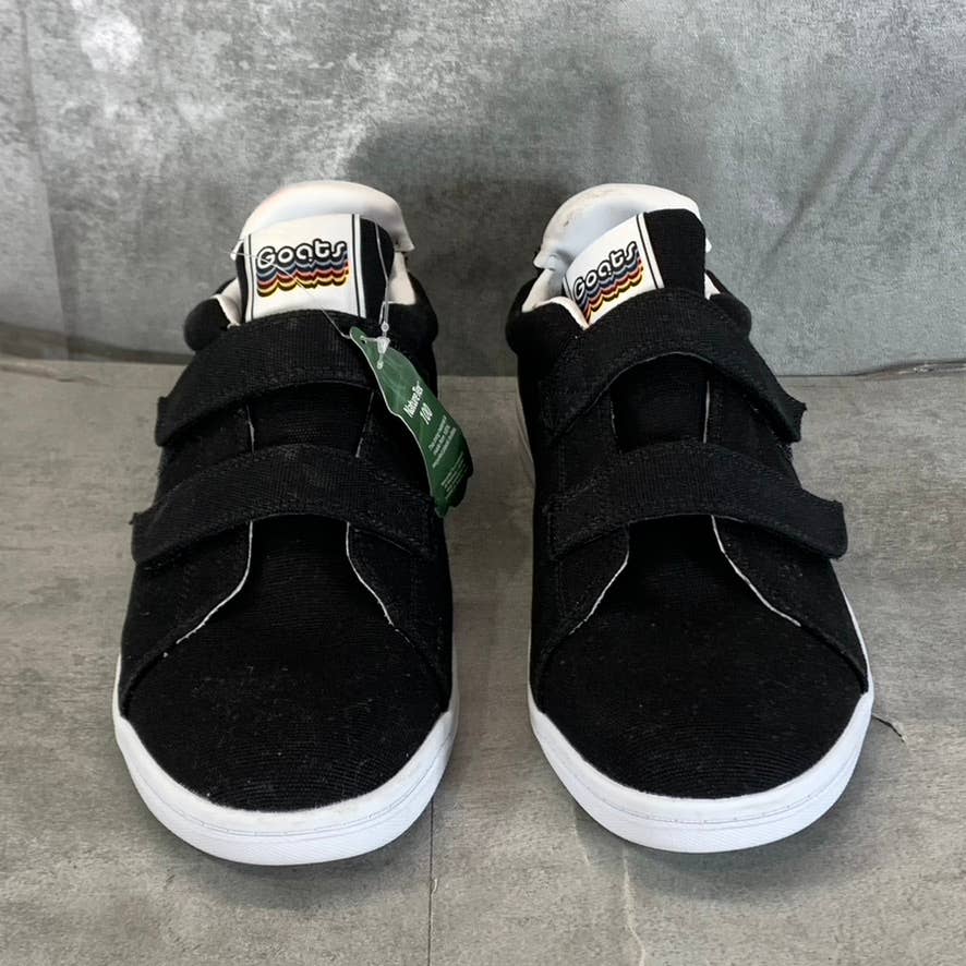 GOATS Women's Black Canvas The 005 2-Strap Slip-On Sneakers SZ 8.5