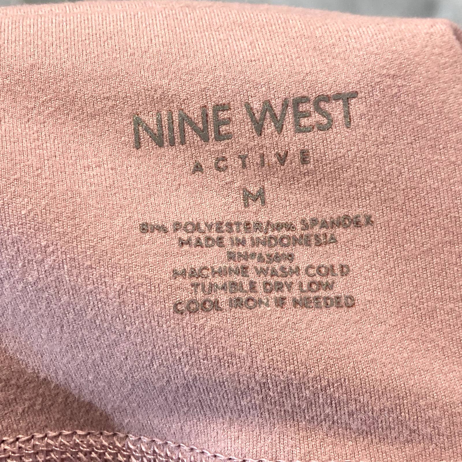 NINE WEST Women's Mauve Shadow Side Zip Stretch Active Pull-On Crop Leggings SZ M