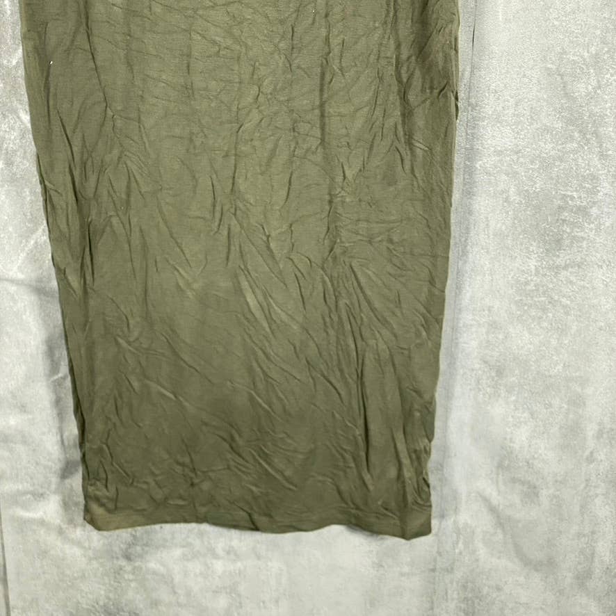 BAR III Women's Olive Scoop-Neck Bodycon Sleeveless Midi Tank Dress SZ S