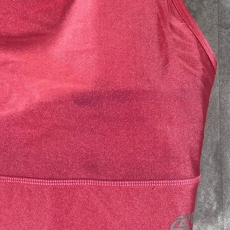 DKNY SPORT Women's Calypso High-Shine Low-Impact Lightweight Racerback Sports