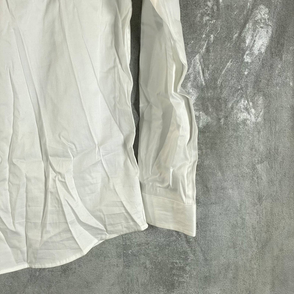INC INTERNATIONAL CONCEPTS Men's White Pure Slim-Fit Button-Up Dress Shirt SZ S