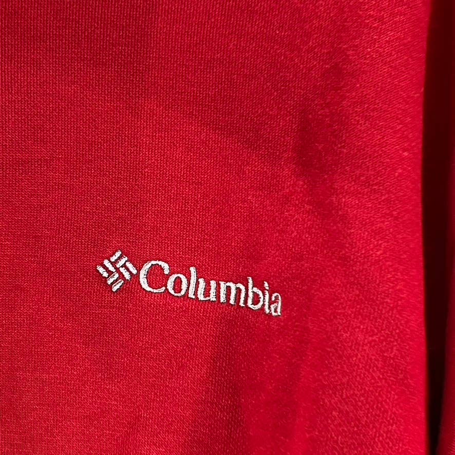 COLUMBIA Men's Mountain Red Hart Mountain Embroidered Half-Snap Sweatshirt SZ L